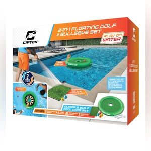 New 2 In 1 Floating Golf & Bullseye Set Cipton